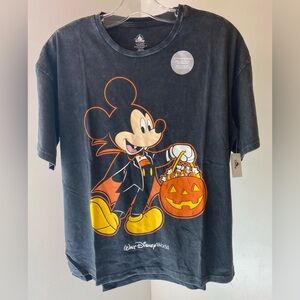 Disney Black Halloween Mickey Mouse Tee